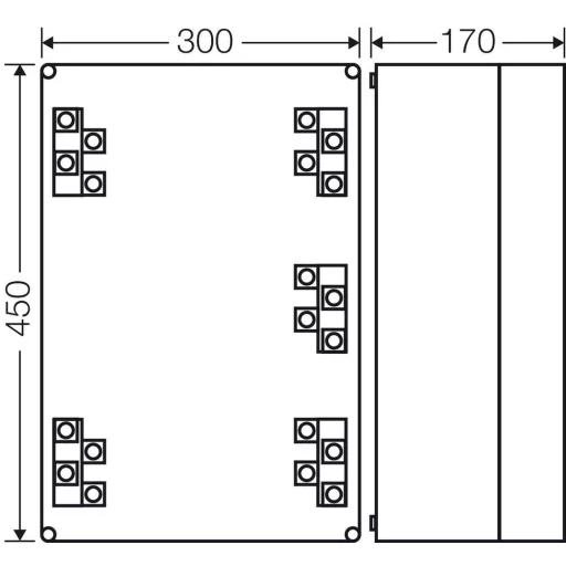 Hensel 3900221 Elosztó doboz halogénmentes, Plombálható (H x Sz) 450 mm x 300 mm 1 db
