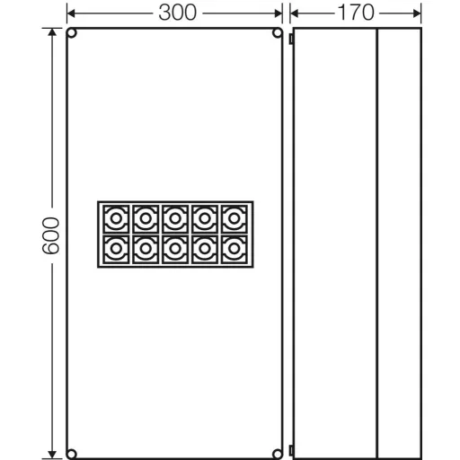 Hensel 3900223 Elosztó doboz halogénmentes, Plombálható (H x Sz) 600 mm x 300 mm 1 db