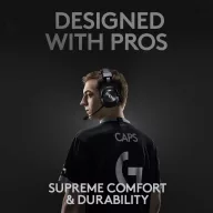   Logitech Gaming PRO X Gamer On Ear headset Rádiójel vezérlésű 7.1 Surround Fekete Hangerő szabályozás, Mikrofon némítás