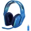 Logitech Gaming G733 LIGHTSPEED On Ear headset Rádiójel vezérlésű 7.1 Surround Kék Hangerő szabályozás Gamer