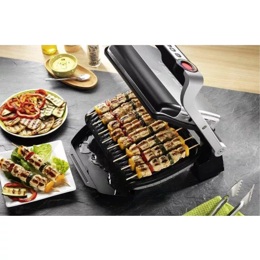 Tefal Optigrill XL Kontakt grill Elektromos Automatikus hőmérséklet beállás Nemesacél (matt), Fekete