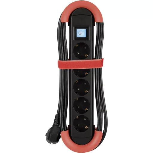 Maxtrack NV 60-5 L Elosztó kapcsolóval Fekete Védőérintkezős 1 db