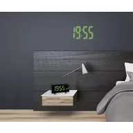   TFA Dostmann 60.5015.04 Kvarc Ébresztőóra Fekete Nagy kijelző, USB csatlakozó