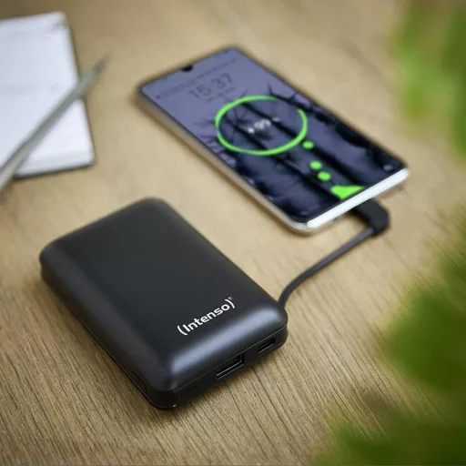 Intenso XC10000 Powerbank 10000 mAh LiPo USB-A, USB-C® Fekete állapotjelző
