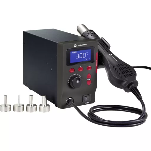 Forrólevegős digitális forrasztóállomás 800 W 100 - 500 °C, Toolcraft LSH-880