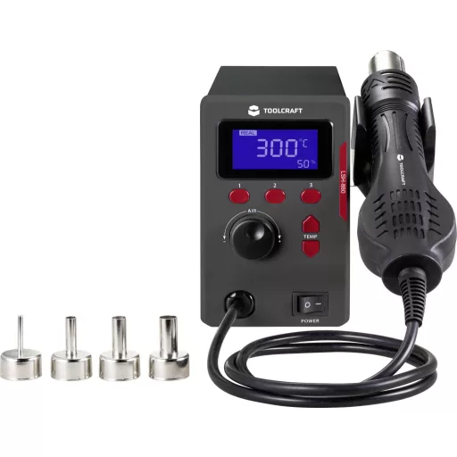 Forrólevegős digitális forrasztóállomás 800 W 100 - 500 °C, Toolcraft LSH-880