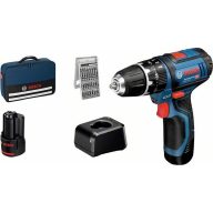   Bosch Professional GSB 12V-15 -Akkus ütvefúrógép 2. akkuval