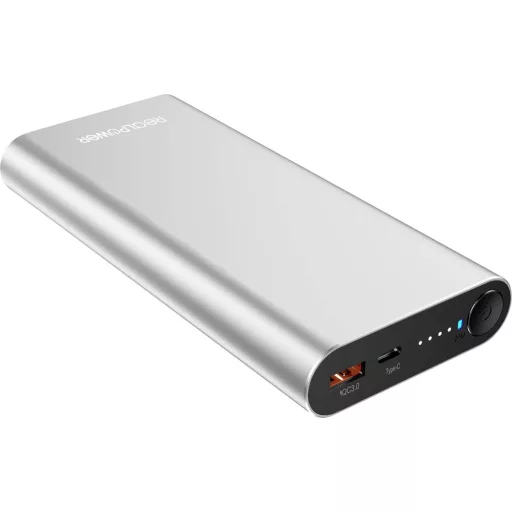 RealPower PB-20000 Powerbank 20000 mAh LiPo Ezüst