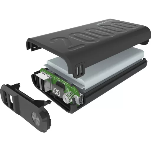 RealPower PB-20000PD+ Powerbank 20000 mAh LiPo Fekete