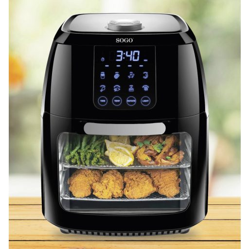 SOGO Human Technology 1800 Forrólevegős fritőz 1800 W Fekete