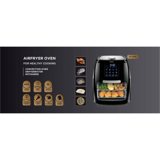 SOGO Human Technology 1800 Forrólevegős fritőz 1800 W Fekete