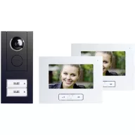   m-e modern-electronics Vistus VD ALU 6720 A Vistus Videó kaputelefon Vezetékes Komplett készlet 2 családiház Antracit