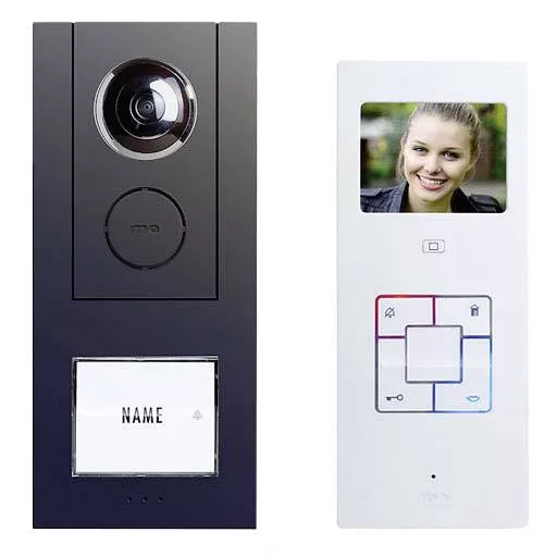 m-e modern-electronics Vistus VD ALU 6310 A Vistus Videó kaputelefon Vezetékes Komplett készlet 1 családiház Antracit