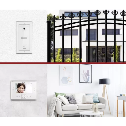 Bellcome Advanced 7 Video-Kit 1 Familie Videó kaputelefon Vezetékes Komplett készlet 8 részes Fehér