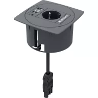   IB Connect 46102003/3 1 db Beépíthető dugalj USB töltőkimenettel Szürke