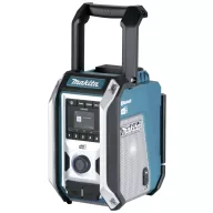  Makita DMR115 Építkezési rádió DAB, DAB+ AUX, Bluetooth®, USB Fröccsenő víz ellen védett, ütésálló Türkiz, Fekete, Ezüst