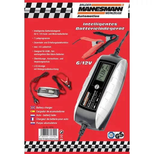Brüder Mannesmann M12715 Autós töltőkészülék 12 V, 6 V