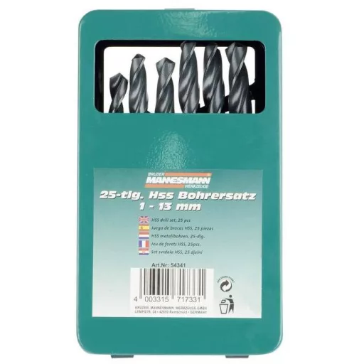Brüder Mannesmann M54341 Spirálfúró készlet 25 részes 1 db