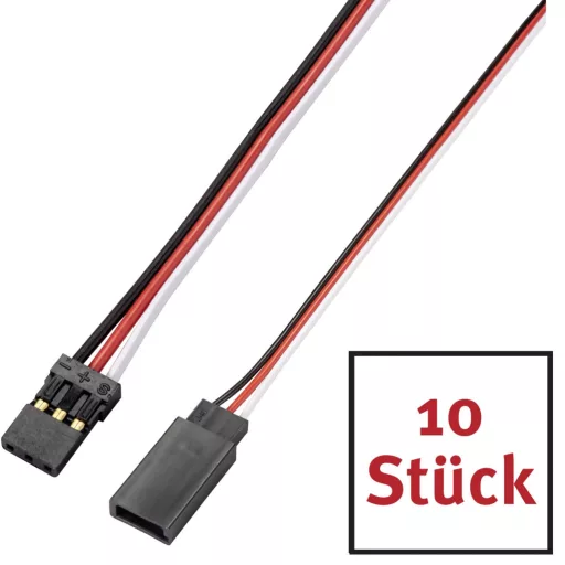 Reely Servo Hosszabbítókábel [1x JR alj - 1x Futaba dugó] 100.00 cm 0.14 mm² lapos 10 db