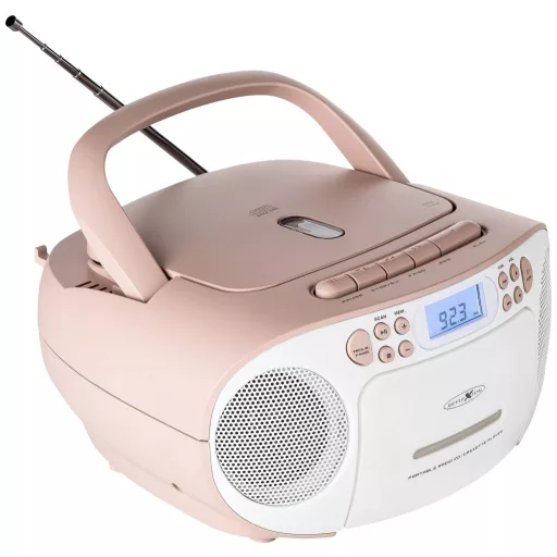Reflexion RCR2260PK CD-s rádió URH AUX, CD, Kazetta Rózsaszín, Fehér