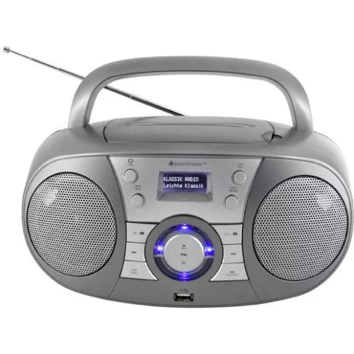 soundmaster SCD1800TI CD-s rádió DAB+, URH AUX, Bluetooth®, CD, USB Szürke