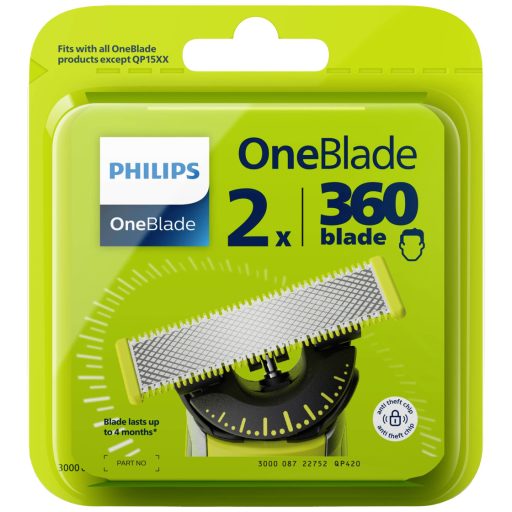 Philips OneBlade QP420 / 50 Borotvapenge Ezüst, Sárga 2 db