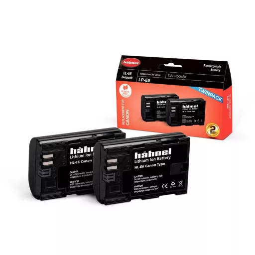 Hähnel Fototechnik HL-E6, 2er Kamera akku Megfelelő eredeti akku (kamera) LP-E6 7.2 V 1650 mAh