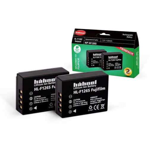 Hähnel Fototechnik HL-F126S, 2er Kamera akku Megfelelő eredeti akku (kamera) NP-W126 7.2 V 1130 mAh