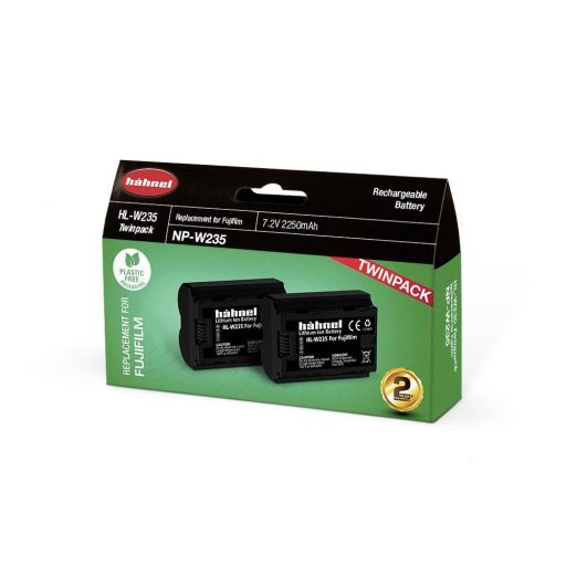 Hähnel Fototechnik HL-W235, 2er Kamera akku Megfelelő eredeti akku (kamera) NP-W235 7.2 V 2250 mAh