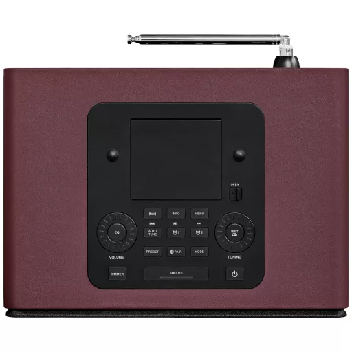 Sangean DDR-38 Asztali rádió DAB+, DAB, URH Apple-Dock, AUX, Bluetooth® Akkutöltő funkció, Táviránytóval, Ébresztő funkció Barna