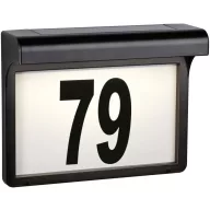   Napelemes házszám tábla 0,05 W IP44 3000K fekete, Paulmann Dayton II 95388