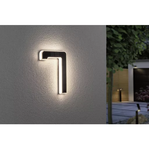 Paulmann 79848 4000870798485 Napelemes házszám megvilágítás EEK: G (A - G) 0.20 W Melegfehér Fekete