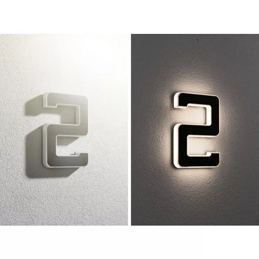 Napelemes világítós házszám 0,2 W 3000K IP44 2-es szám, Paulmann 79843