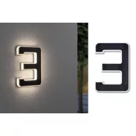   Paulmann 79844 4000870798447 Napelemes házszám megvilágítás 0.20 W Melegfehér Fekete