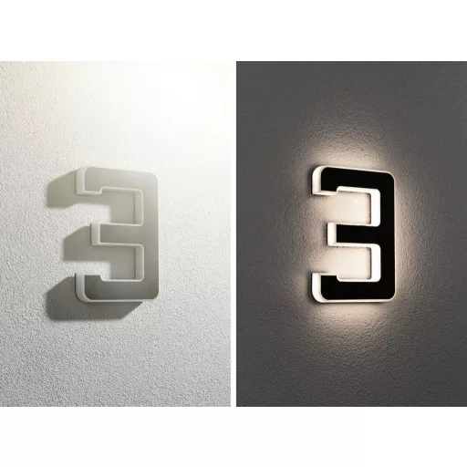 Paulmann 79844 4000870798447 Napelemes házszám megvilágítás 0.20 W Melegfehér Fekete