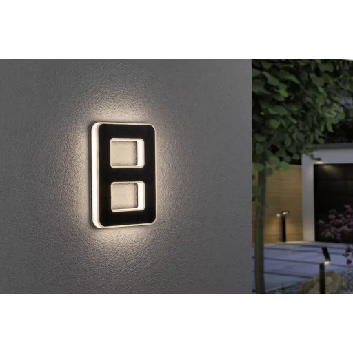 Paulmann 79849 4000870798492 Napelemes házszám megvilágítás EEK: G (A - G) 0.20 W Melegfehér Fekete