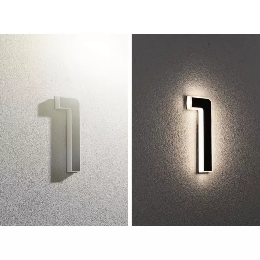 Napelemes házszám megvilágítás 0,2 W IP44 3000 K, fekete, Paulmann 79842