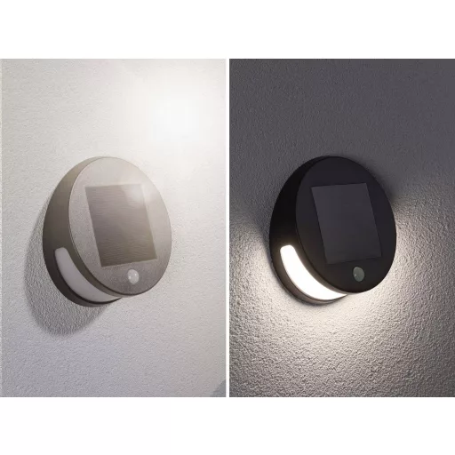 Paulmann 94265 Helena Napelemes fali lámpa EEK: G (A - G) 3 W Melegfehér Antracit