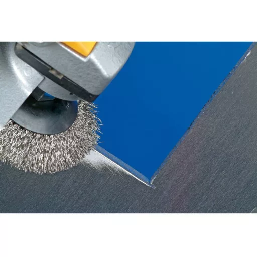 PFERD TOOLS Kúpos kefe kibontva KBU Ø 100 x 10 mm M14 rozsdamentes acél huzal Ø 0,35 sarokcsiszolóhoz POS KBU 10010/M14 INOX 0,35 43316003 1 db