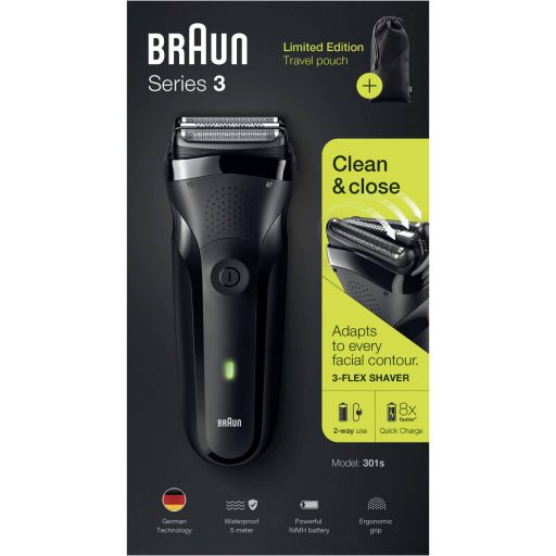Braun Series3 301s 301s Fólia borotva Fekete