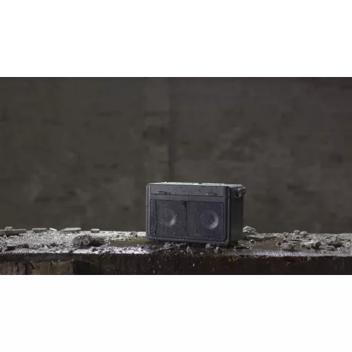 PerfectPro AUDISSE Építkezési rádió Internet, DAB+, URH Bluetooth®, AUX, WLAN, Internetrádió Spotify, Fröccsenő víz ellen védett, ütésálló, Újratölthető Fekete