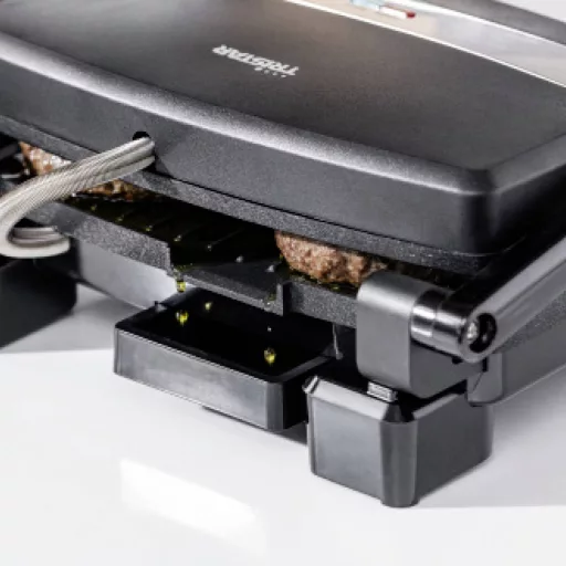 Tristar GR-2856 Kontakt grill Elektromos Visszajelző lámpa, Tapadásmentes bevonat Fekete