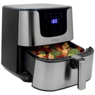   Princess 01.182060.01.001 Forrólevegős fritőz 5.5 l 1700 W Tapadásmentes bevonat, Időzítő funkció, Túlhevülés elleni védelem, Kijelzővel Fekete/ezüst