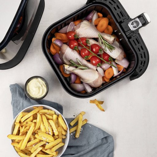 Princess 01.182060.01.001 Forrólevegős fritőz 5.5 l 1700 W Tapadásmentes bevonat, Időzítő funkció, Túlhevülés elleni védelem, Kijelzővel Fekete/ezüst