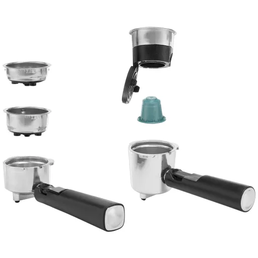 Princess 01.249412.01.001 Kapszulás kávéfőző Nemesacél, Fekete Nespresso