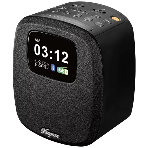 Sangean DCR-83 Asztali rádió DAB+, URH AUX, Bluetooth®, USB Akkutöltő funkció, Ébresztő funkció Fekete