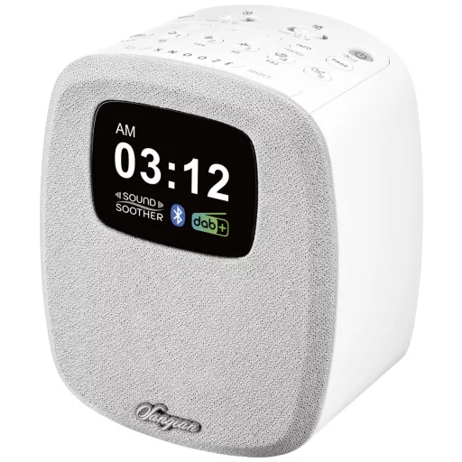 Sangean DCR-83 Asztali rádió DAB+, URH AUX, Bluetooth®, USB Akkutöltő funkció, Ébresztő funkció Fehér