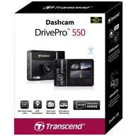   Transcend DrivePro 550B Autós kamera GPS-szel Látószög, vízszintes (max.)=150 ° 12 V, 24 V WLAN, Akku, Beltéri kamera