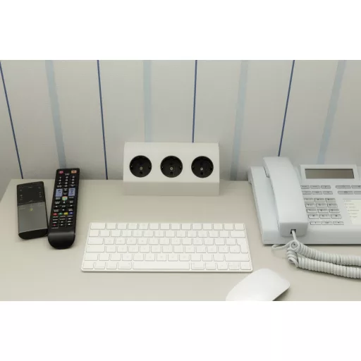 Heitronic 500071 Hálózati elosztó Fehér, Ezüst 1 db