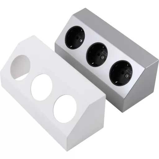 Heitronic 500071 Hálózati elosztó Fehér, Ezüst 1 db